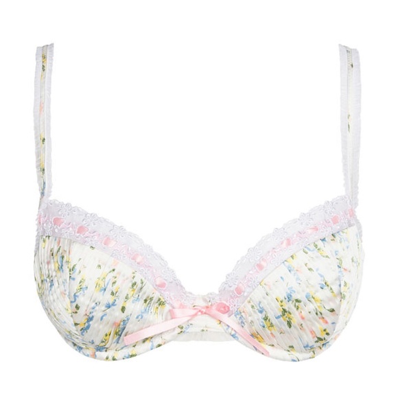 For Love And Lemons Charlotte Bra White Floral XS NEW - Picture 5 of 8